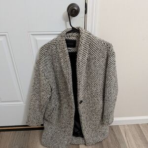 Blank NYC Black and White Houndstooth Coat